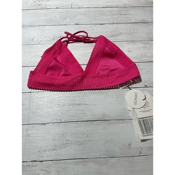 PEIXOTO NAOMI LACE TRIM HALTER BIKINI SWIM TOP - Picture 3 of 9